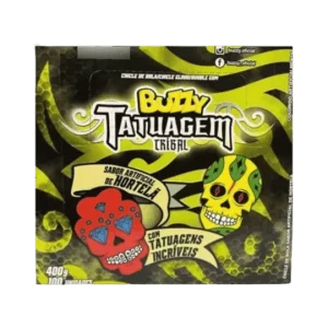 Chicle Buzzy Tatuagem Hortelã — apresentação da embalagem