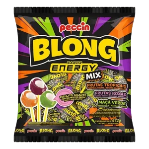 Pirulito Blong Energy — apresentação da embalagem